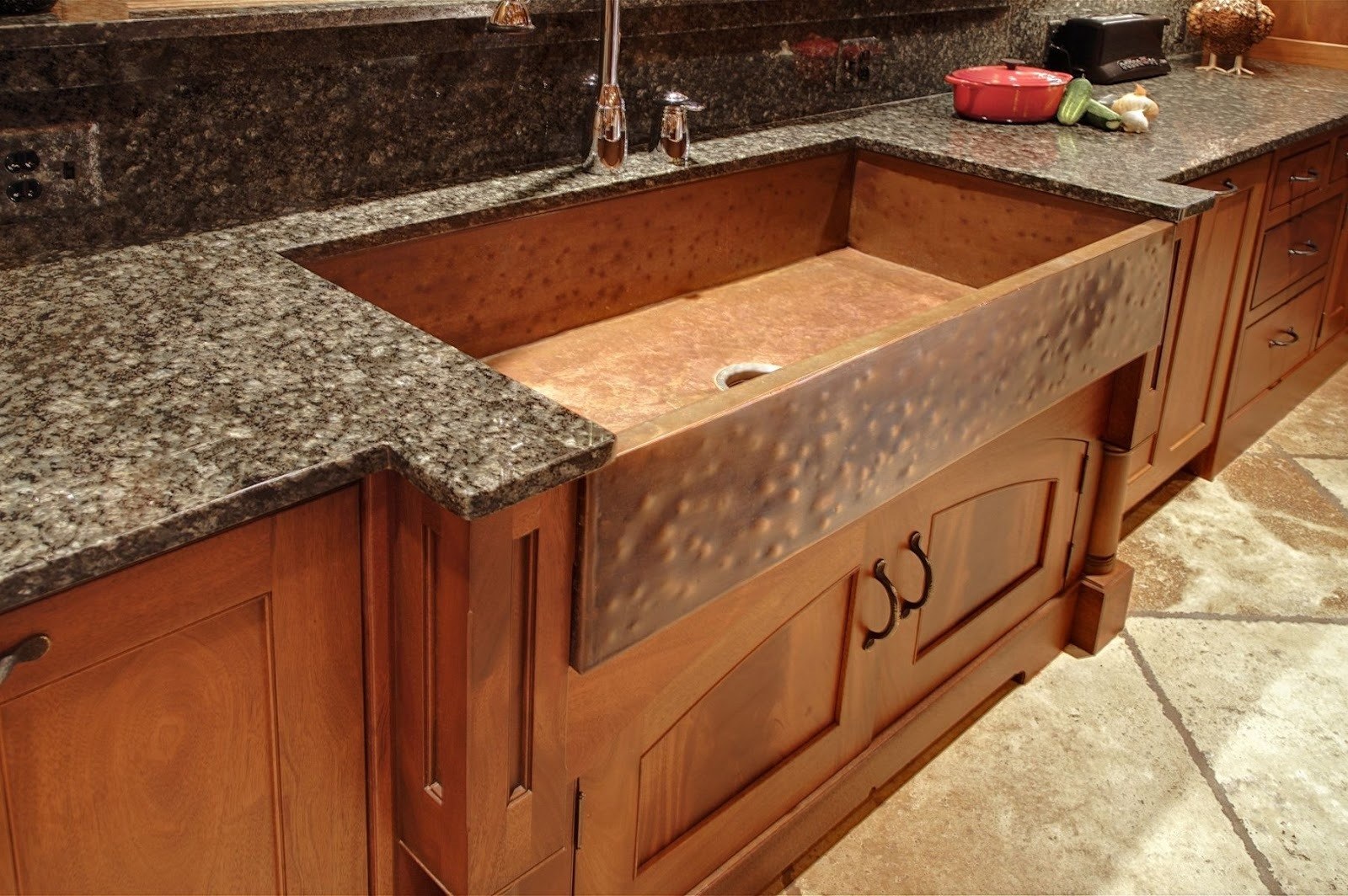 kitchen sink counter surface wood coat